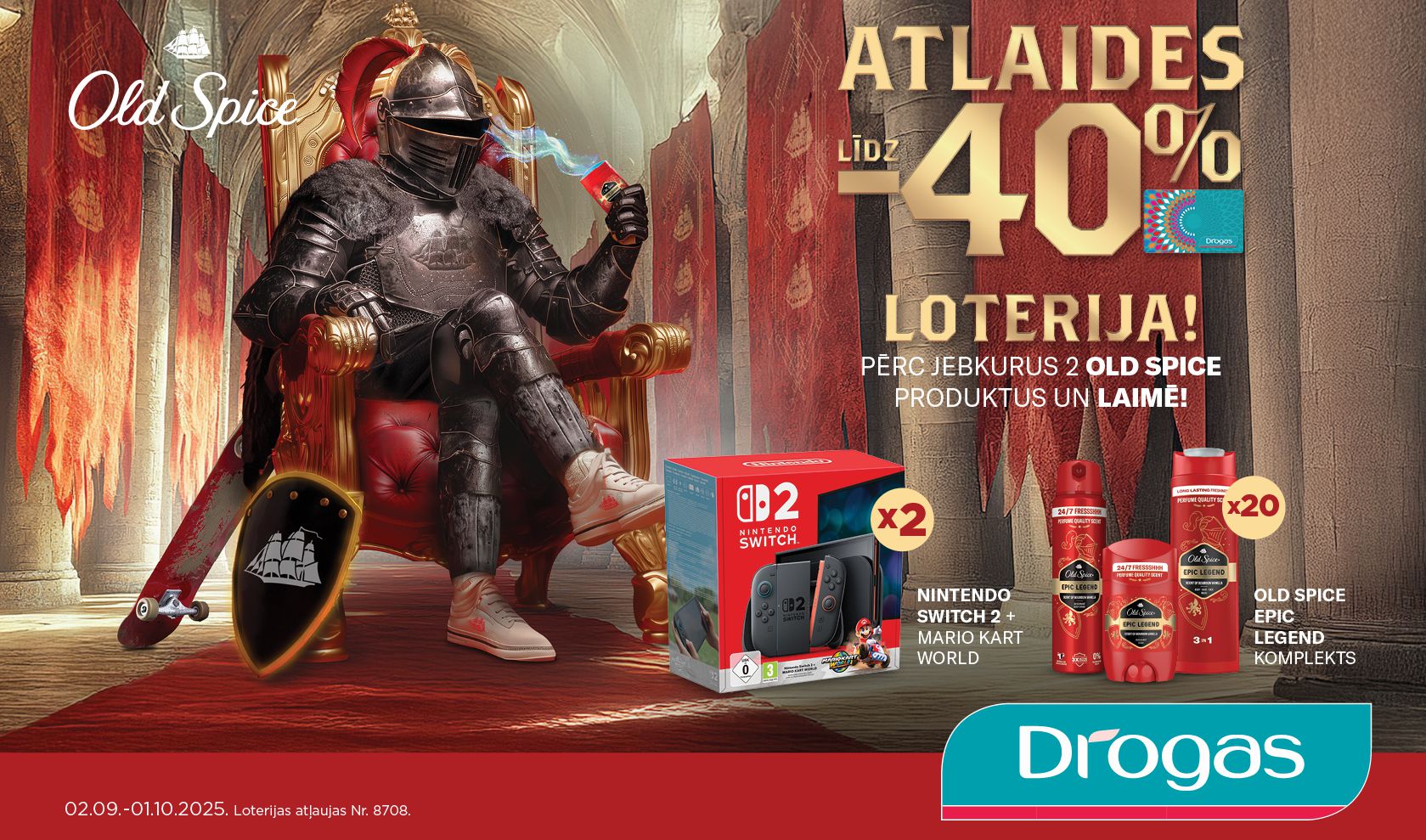 OLD SPICE EPISKĀ LOTERIJA VEIKALOS DROGAS  