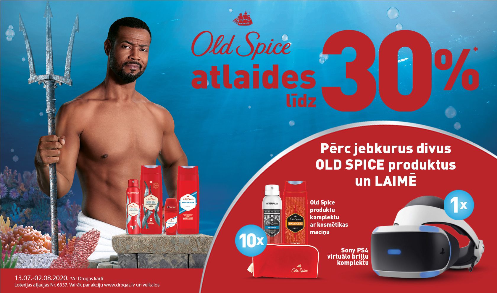 Old Spice loterija Drogās