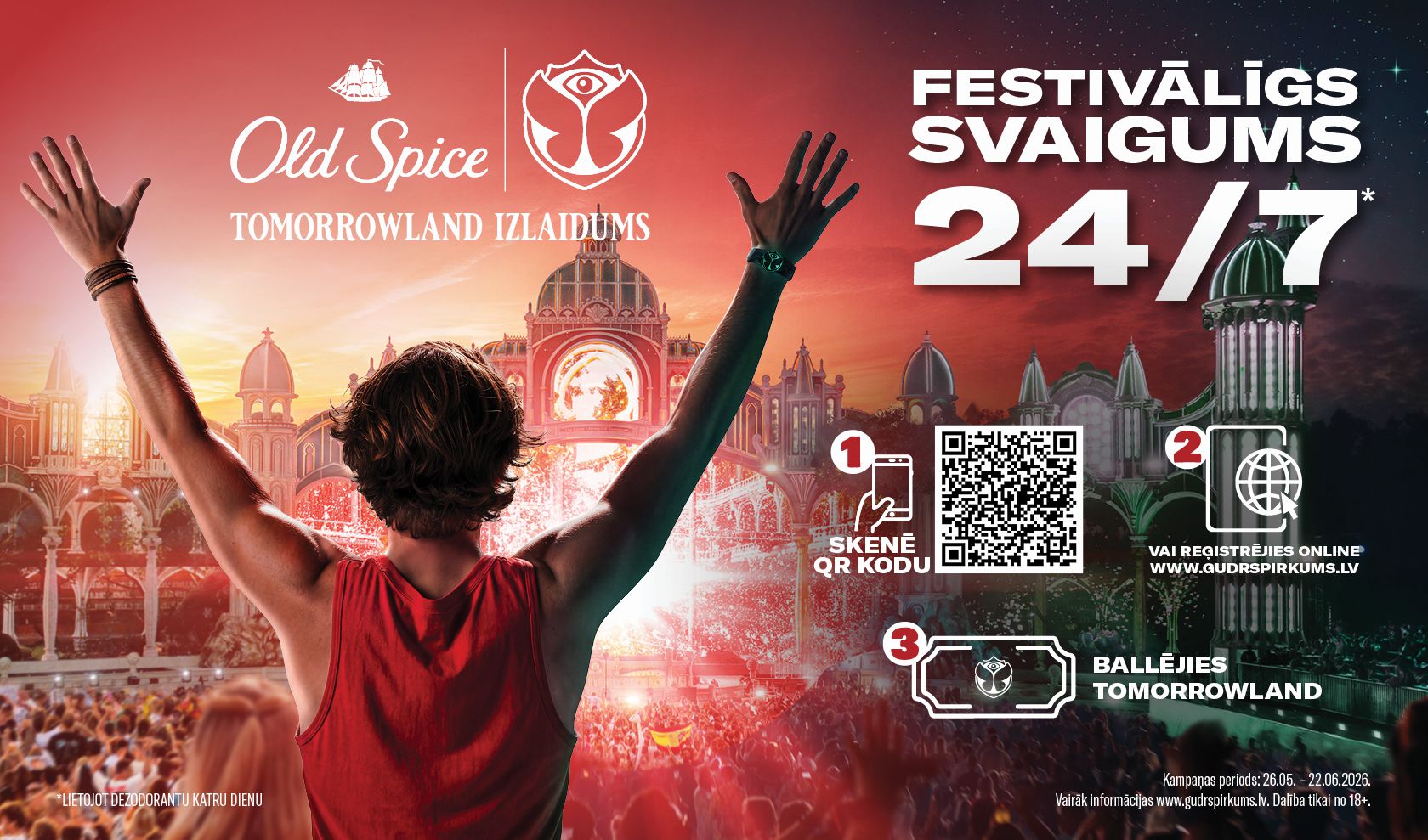 Old Spice un TOMORROWLAND 2026 Kampaņa
