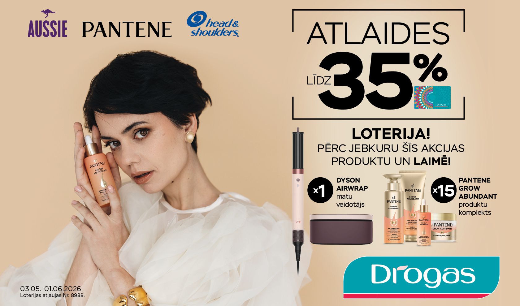 P&G Matu kopšanas dienu loterija Drogas veikalos