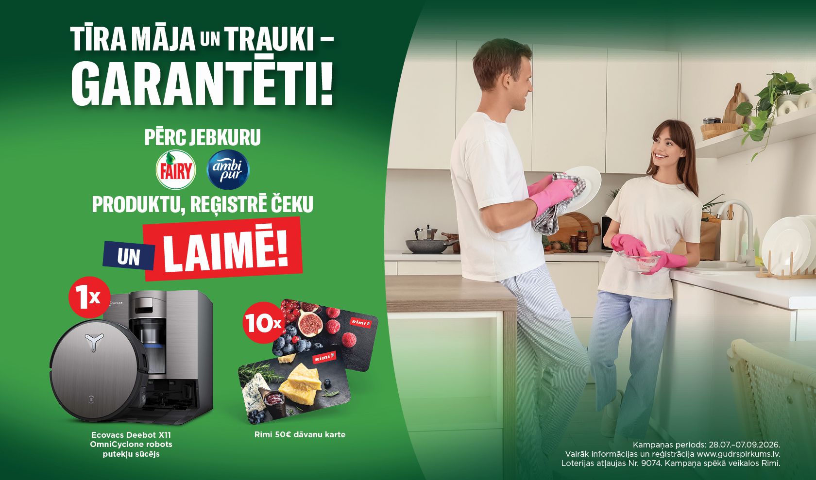 P&G Tīrības dienu loterija Rimi veikalos