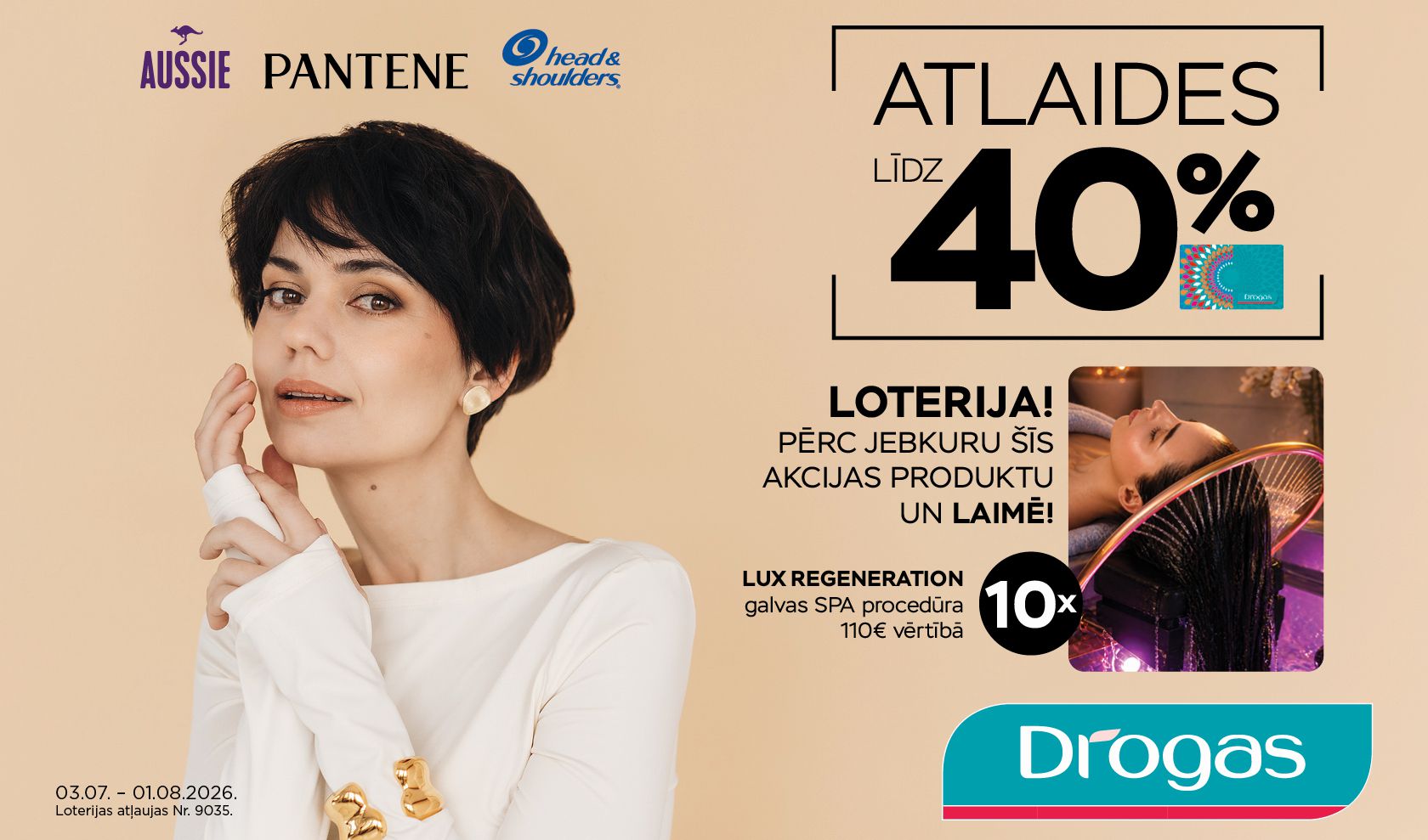 P&G Matu kopšanas dienu loterija Drogas veikalos