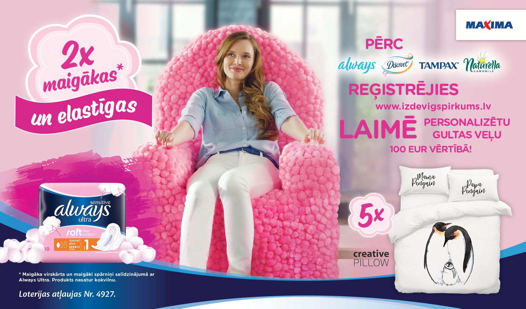 P&G sieviešu higiēnas dienas veikalos Maxima